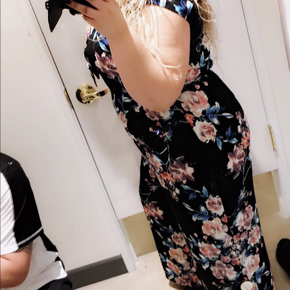 Floral pant romper